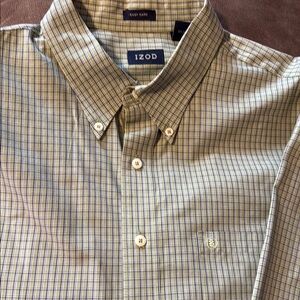 Izod Green Casual Button Down Shirt